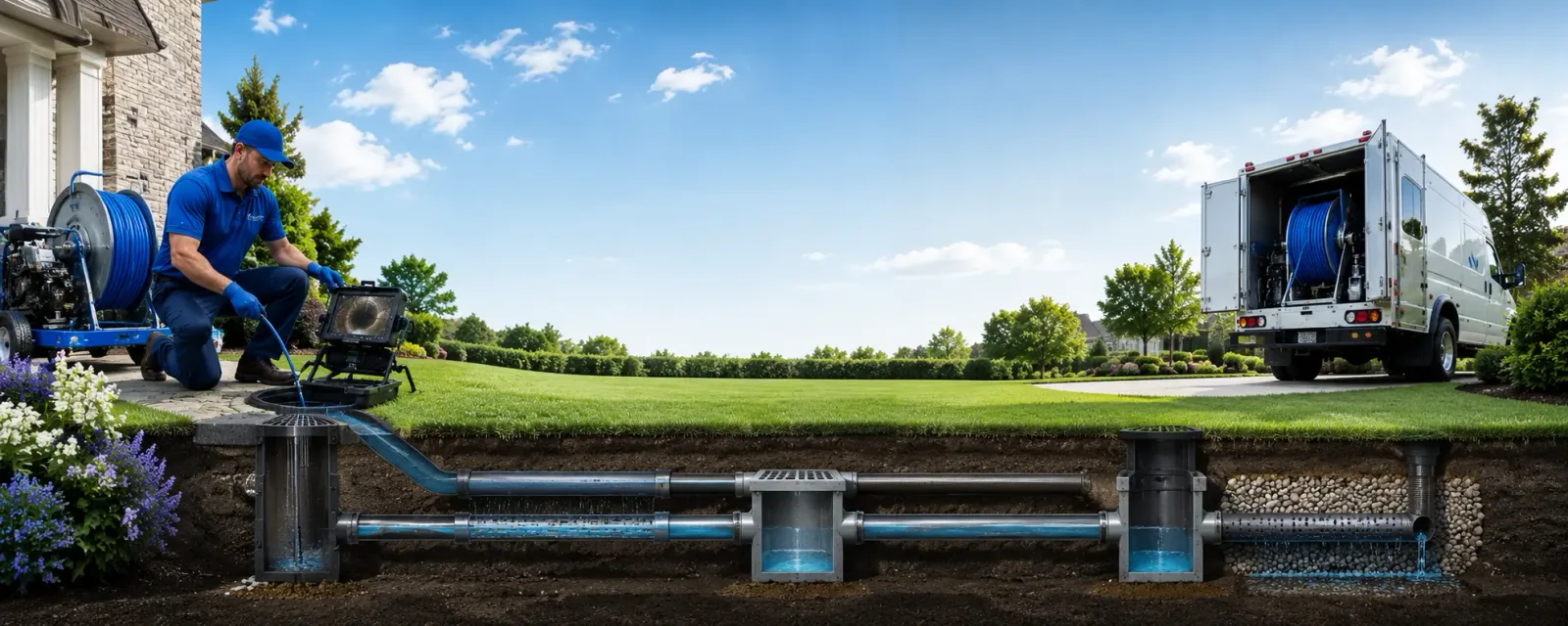 Outdoor drain cleaning information for Topinabee, MI